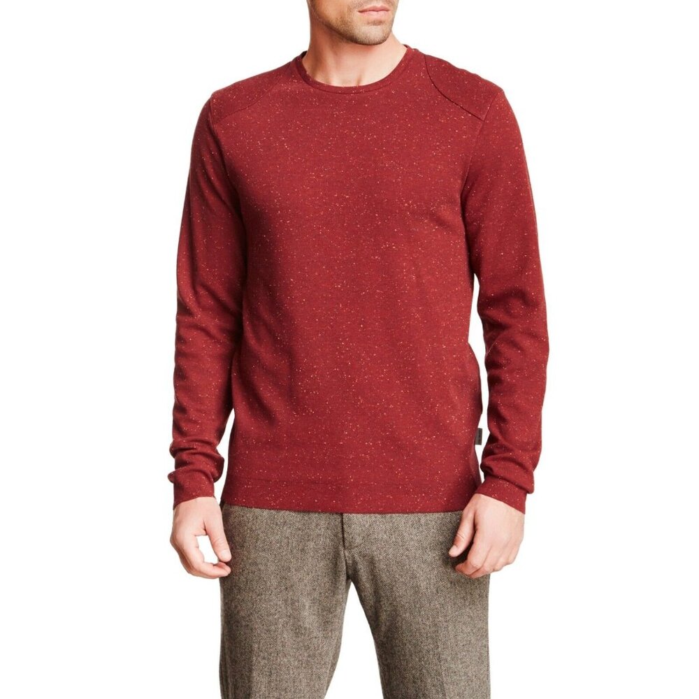 TED BAKER London Brick Red Newnepp Sweater XL Crew Neck Long Sleeve Mens 5